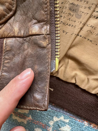 vintage ralph lauren distressed leather jacket