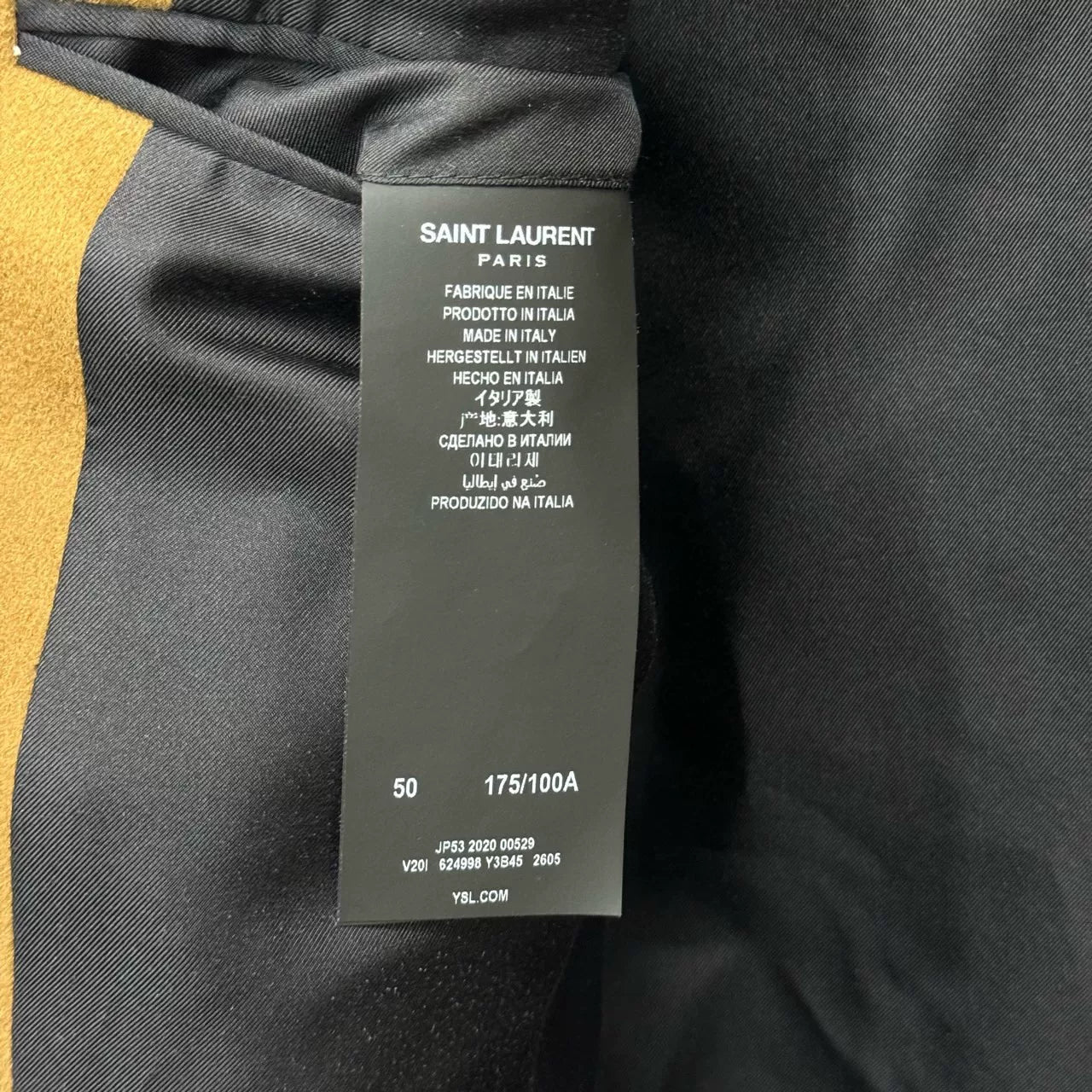 Saint Laurent Brown Double-Breasted Blazer