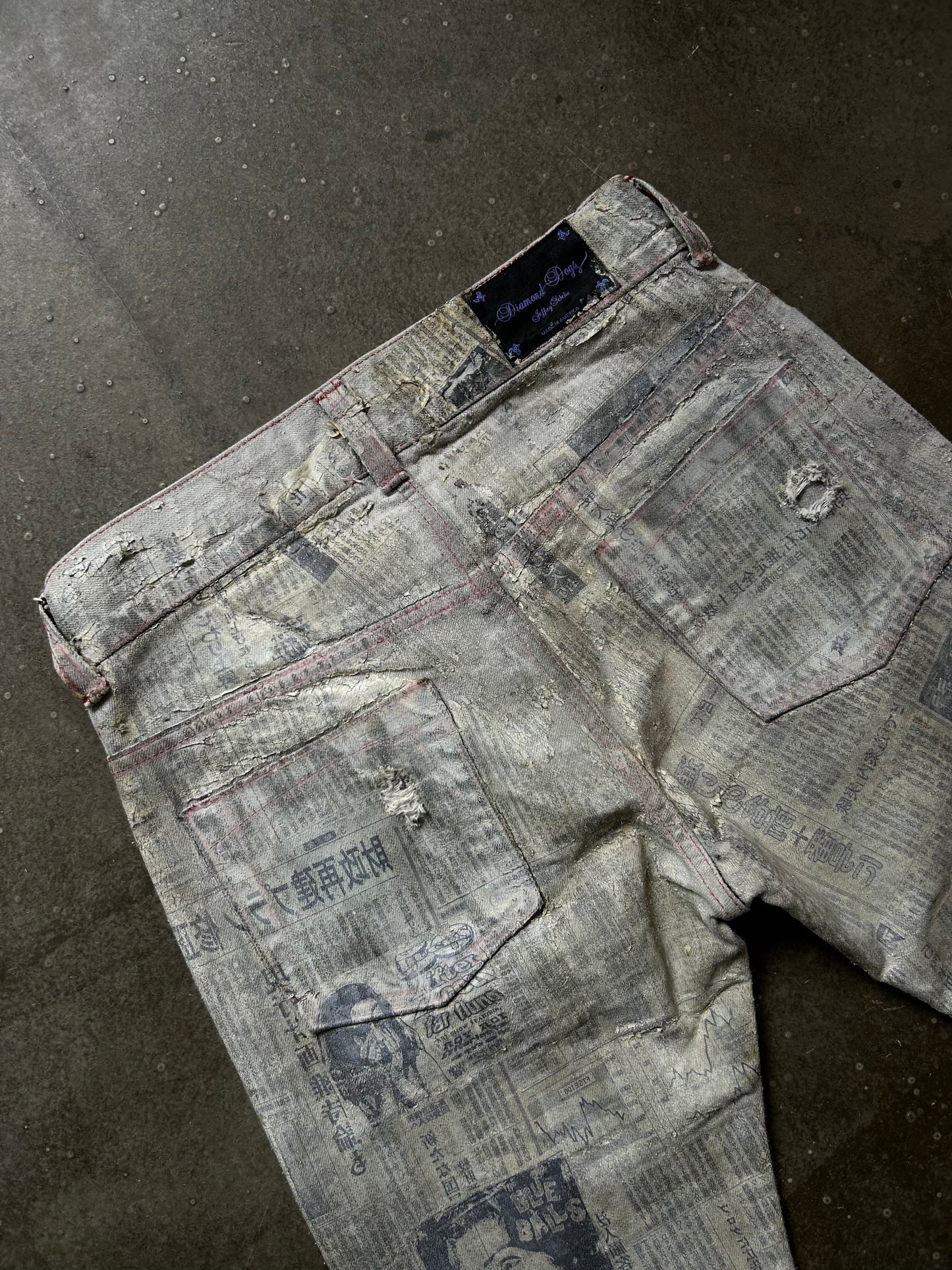 Diamond Dogs Wax Coated Denim Pants