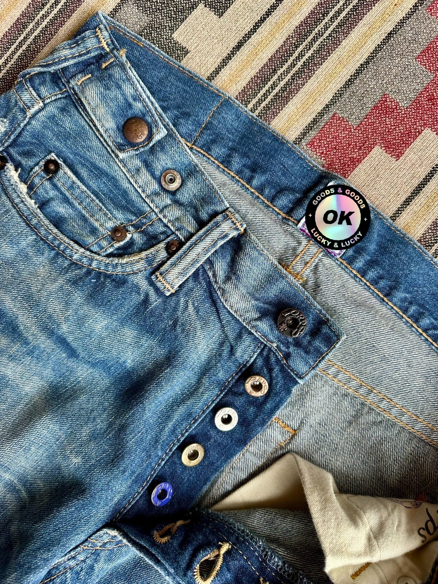 Prps Acid Wash Distressed Jeans