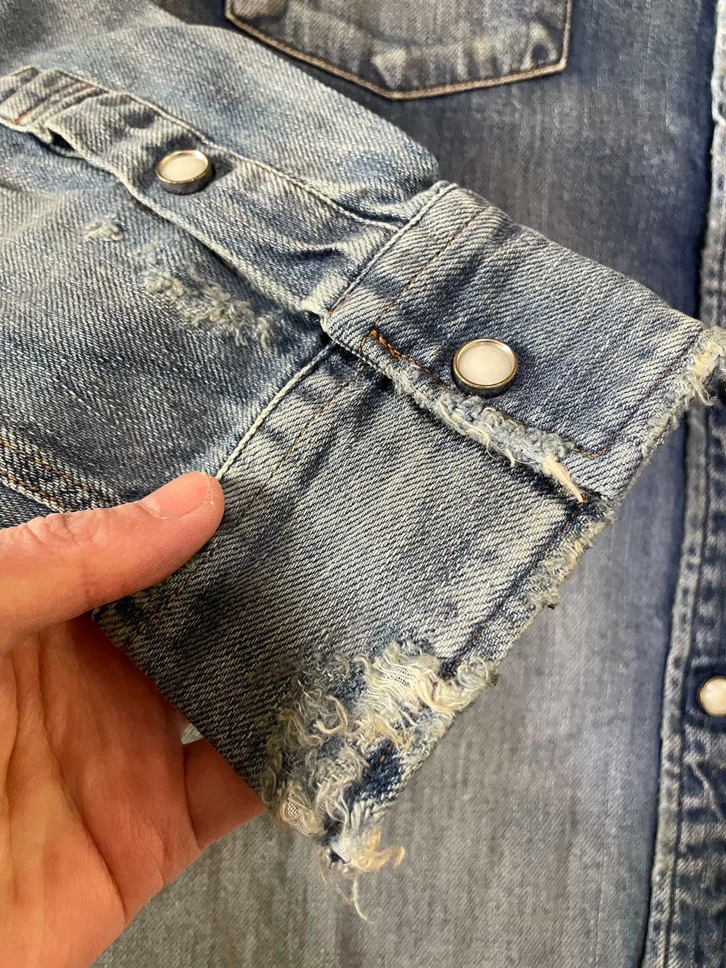 denim by vanquish & fragment shirt jacket