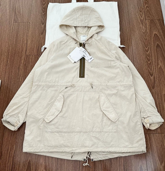 visvim dorset fishtail parka jacket ivory