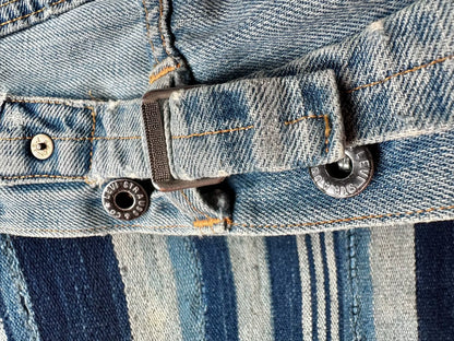 vintage levi's 555 raw denim washed pants