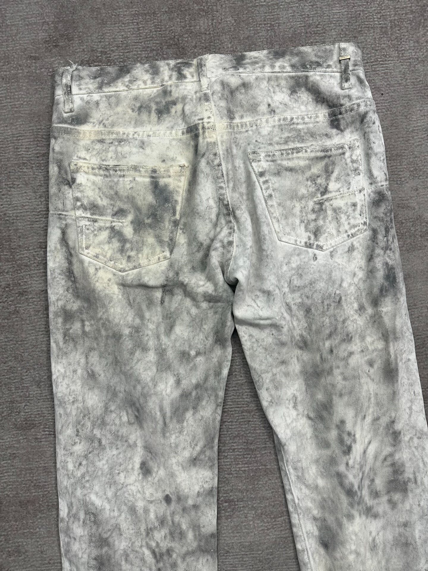 Dior Homme Distressed White Denim Trousers