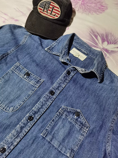 Ralph Lauren RRL Distressed Denim Shirt Jacket