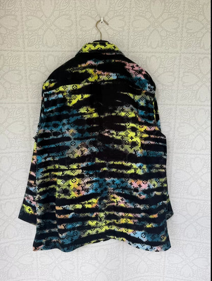 louis vuitton multicolor denim jacket size L