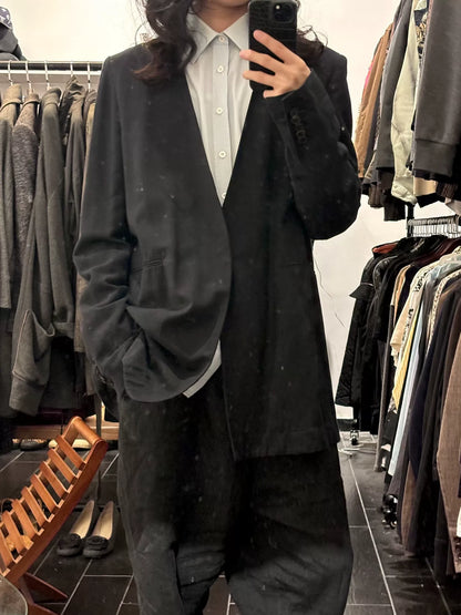 damir doma collarless suit jacket