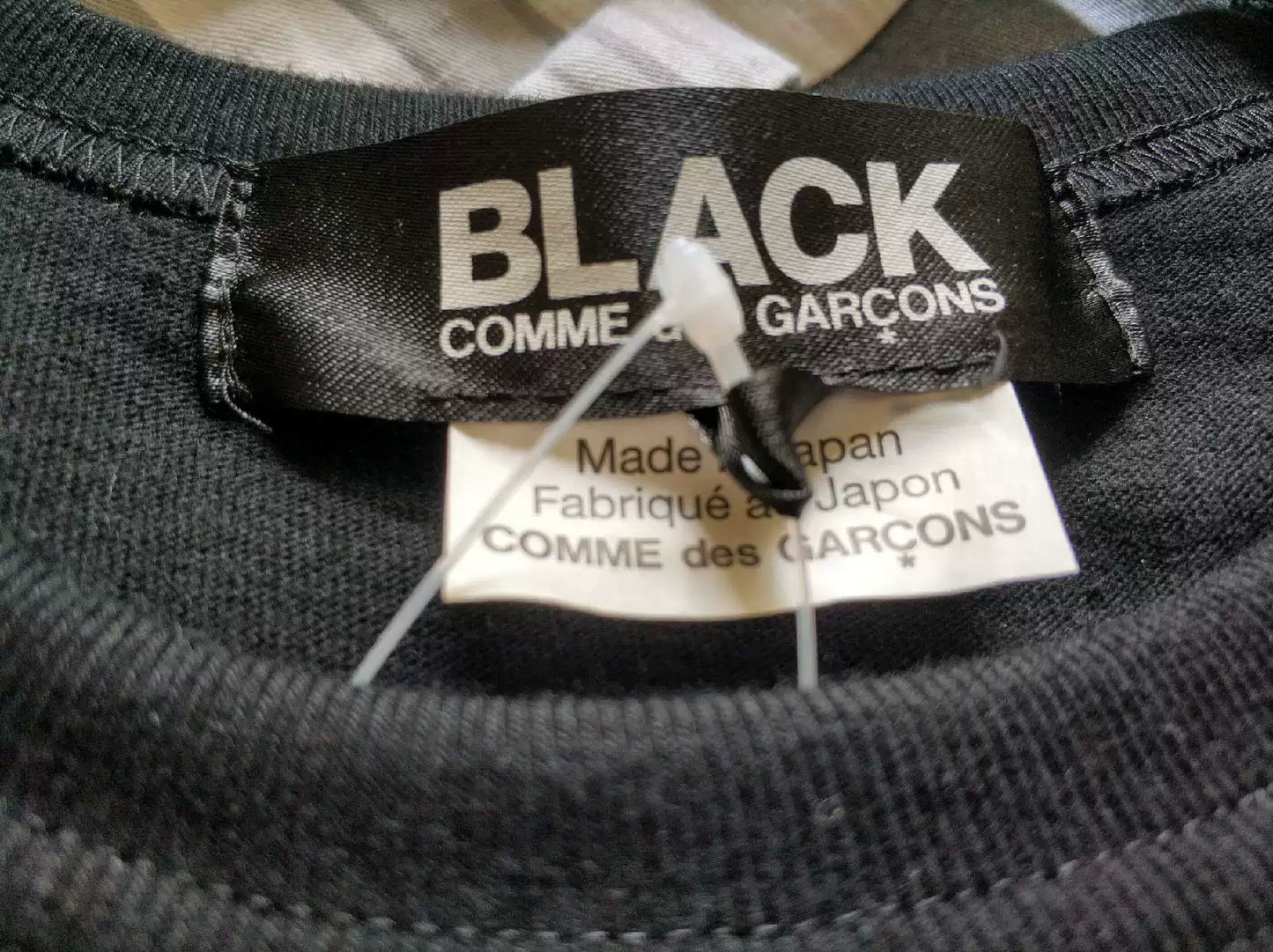 CDG Black Tee with Eye Pattern