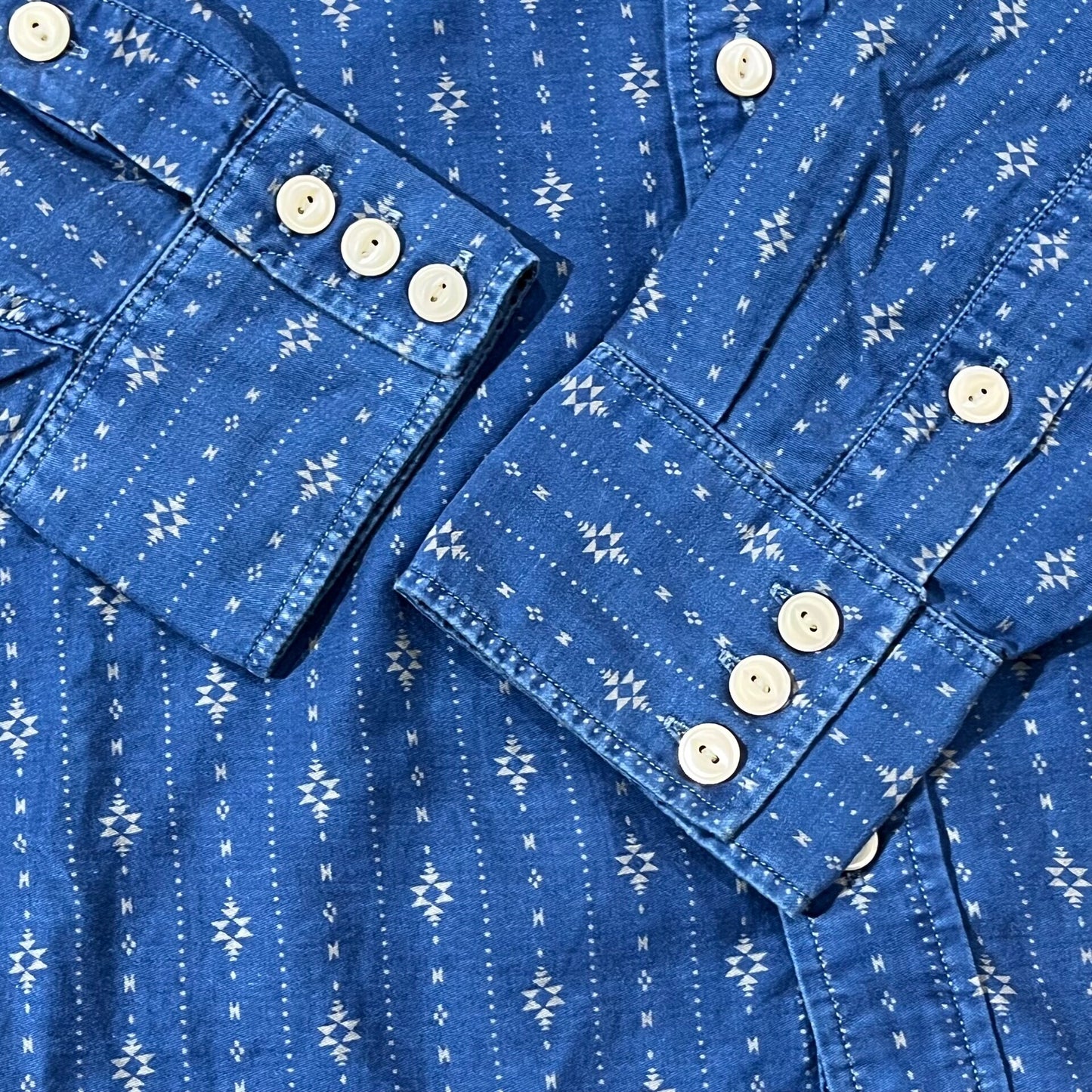 RRL Rare Indigo Dyed Print Shirt