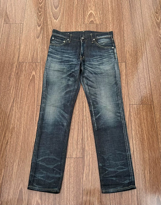 visvim social sculpture non washed denim pants