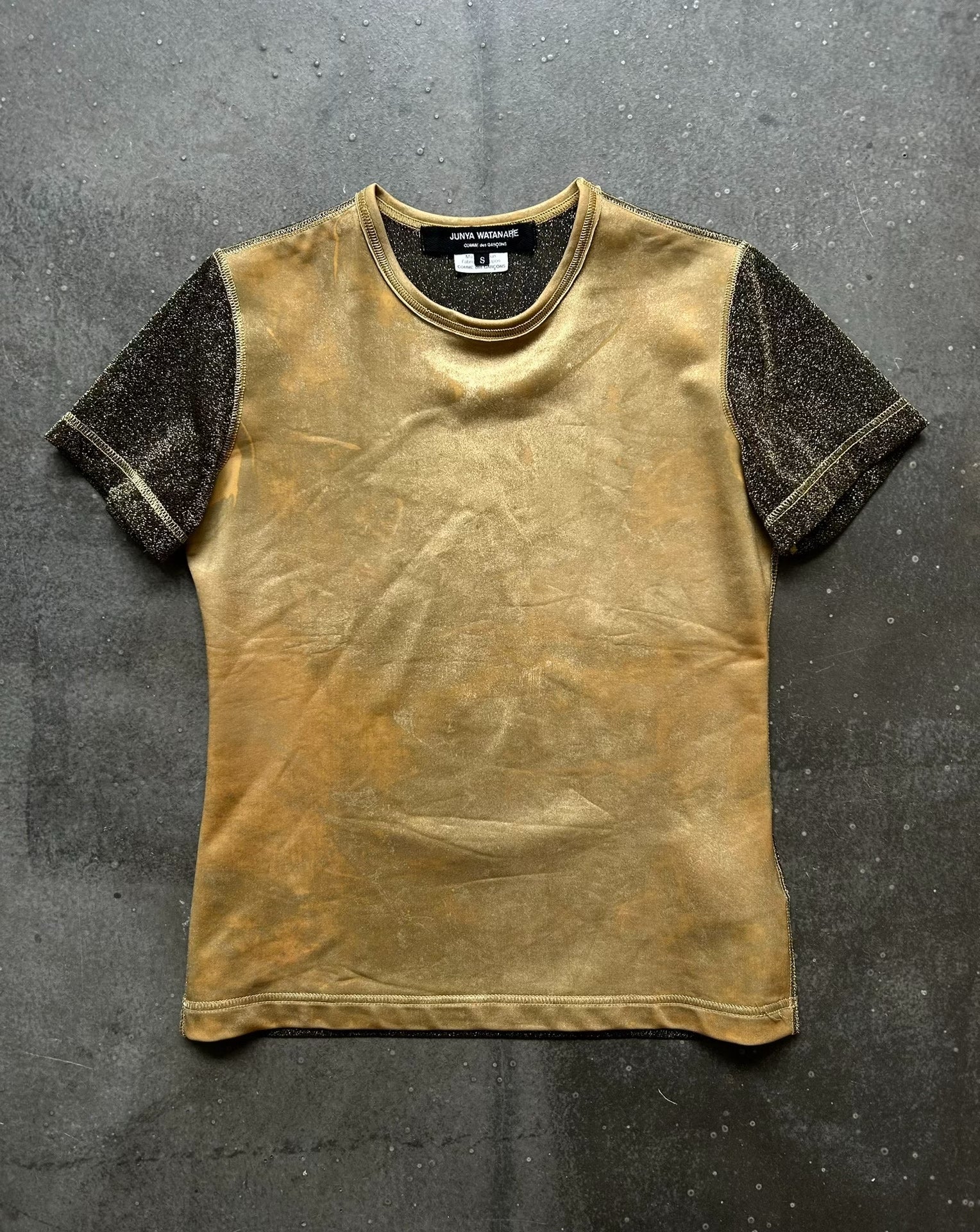 junya watanabe metal fabric short sleeve shirt