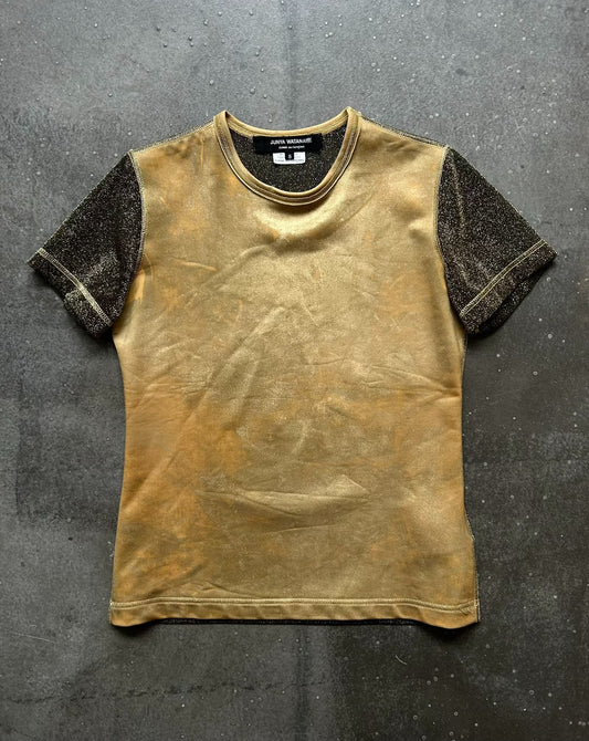 junya watanabe metal fabric short sleeve shirt