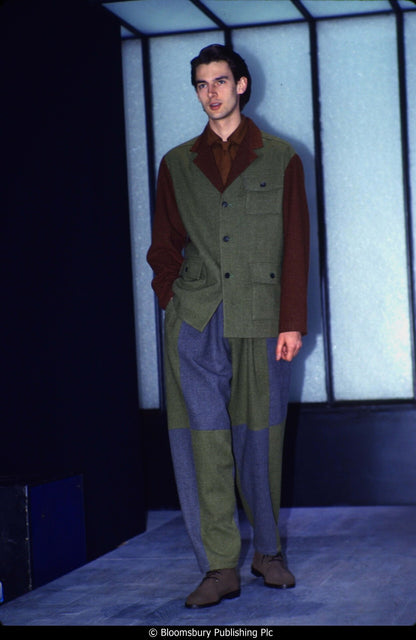 Yohji Yamamoto Color Block Wool Coat