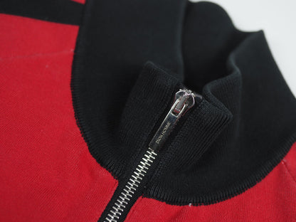 dior red black color block jacket XS