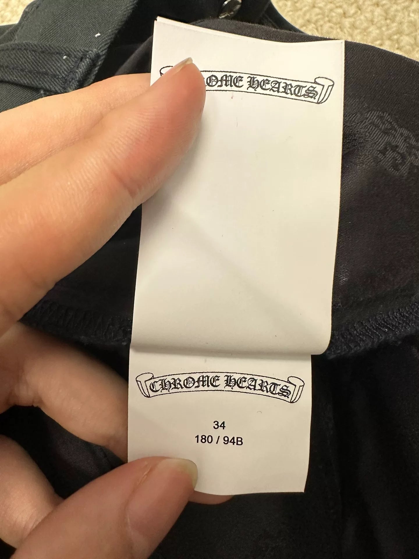Chrome Hearts Cross Patchwork Black Chino Cargo Pants