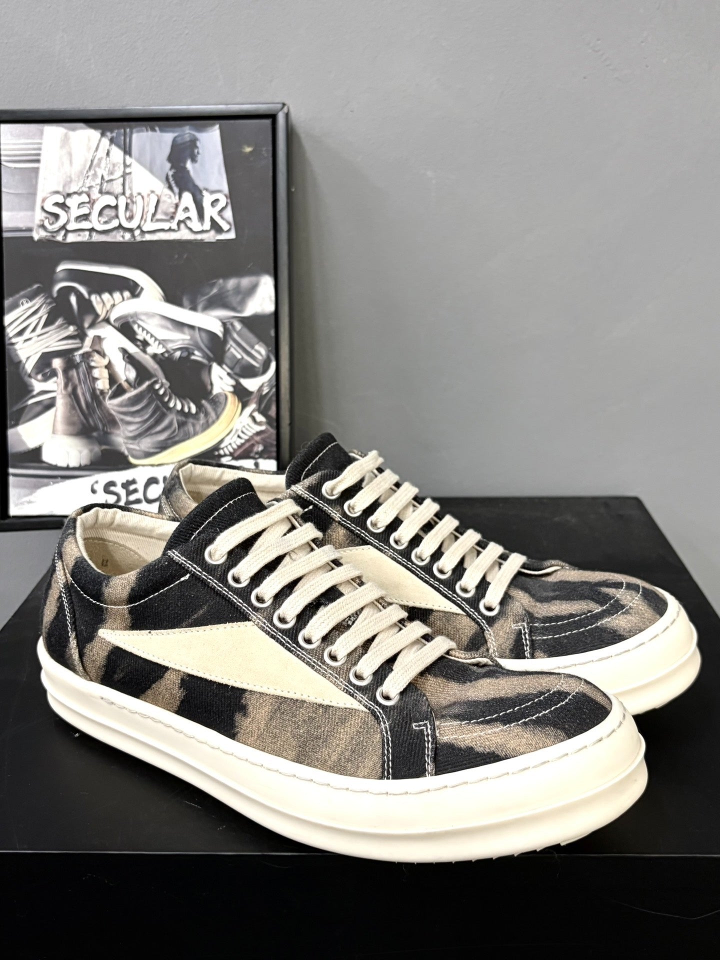 Rick Owens 24FW Canvas Low-Top Sneakers
