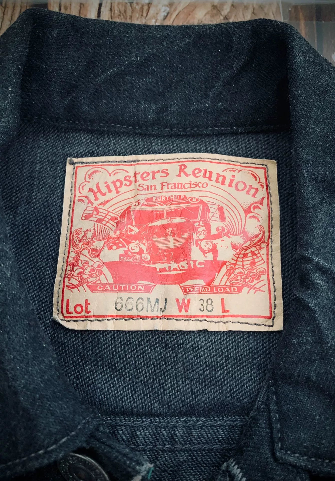 freewheelers 666mj denim jacket in black