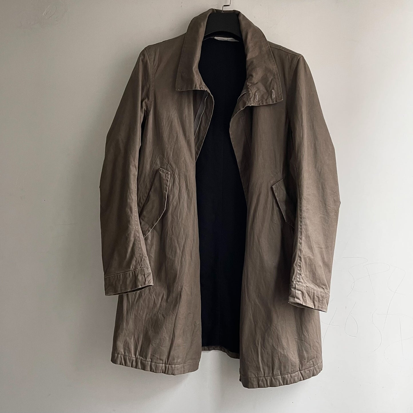 poeme bohemien waxed coat size 46