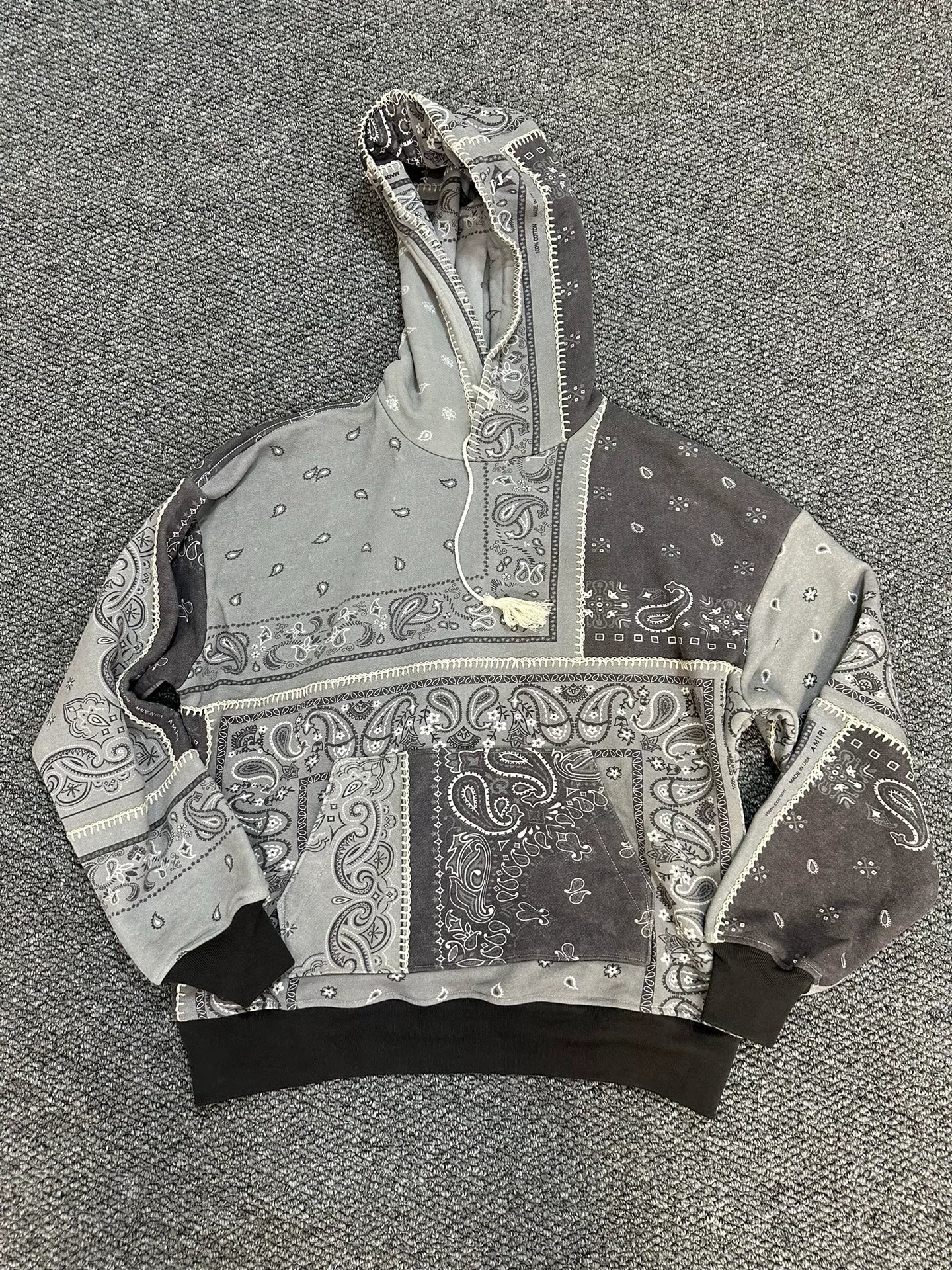 Amiri Paisley Patchwork Hoodie