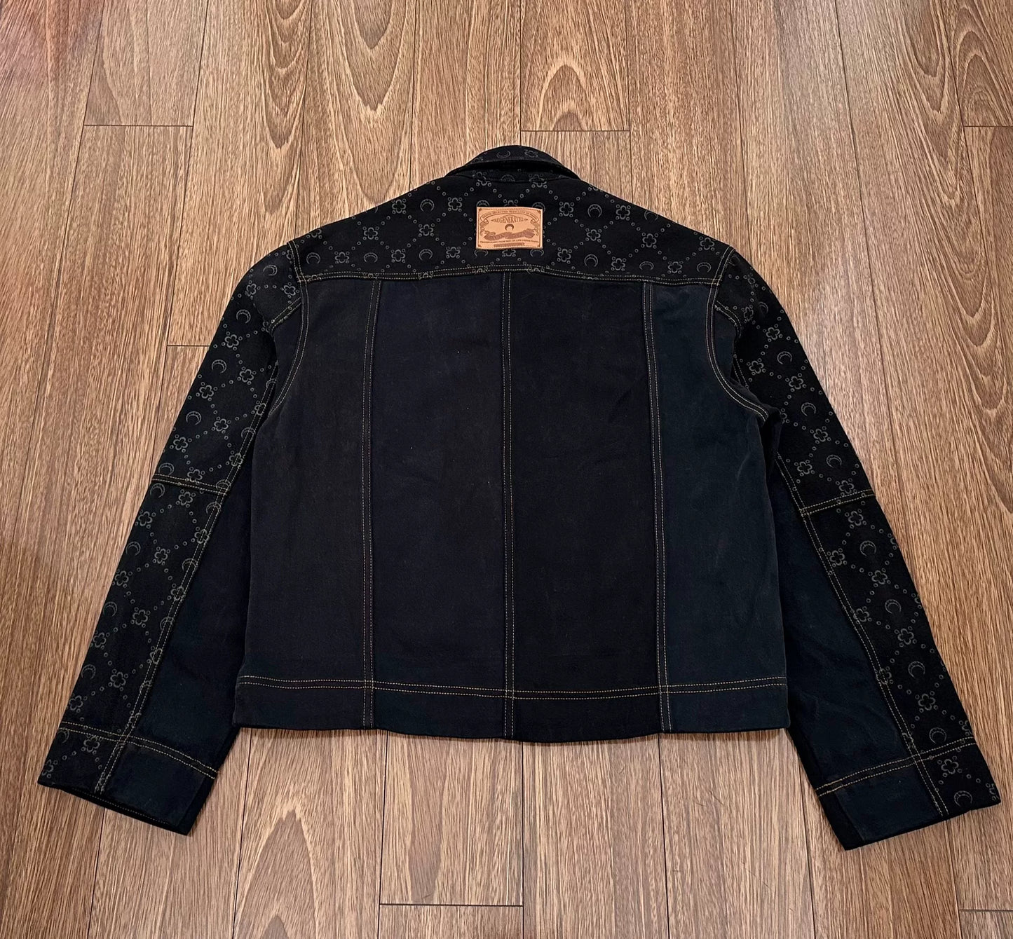 marine serre moon jacquard denim jacket