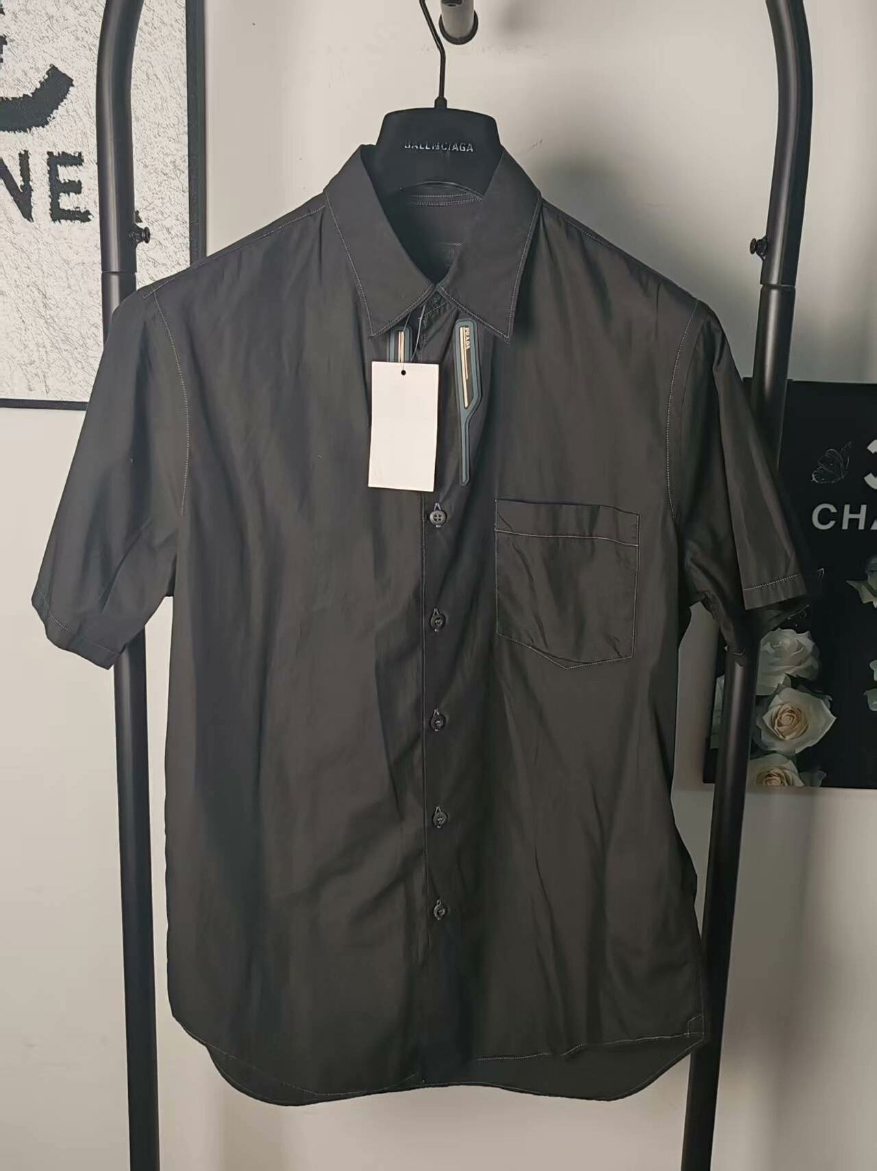 Authentic Prada Logo Short Sleeve Shirt