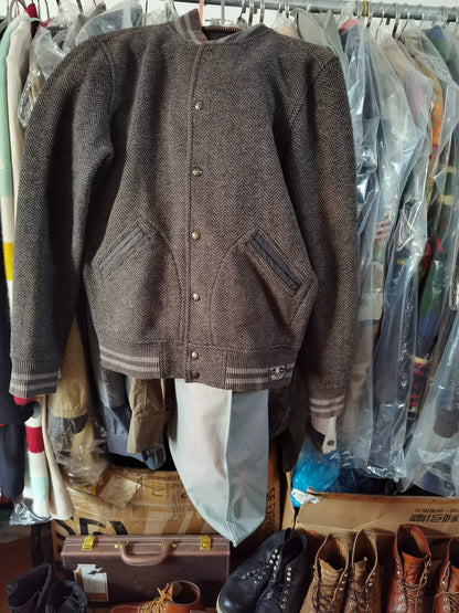 Ralph Lauren RRL Herringbone Wool Baseball Jacket