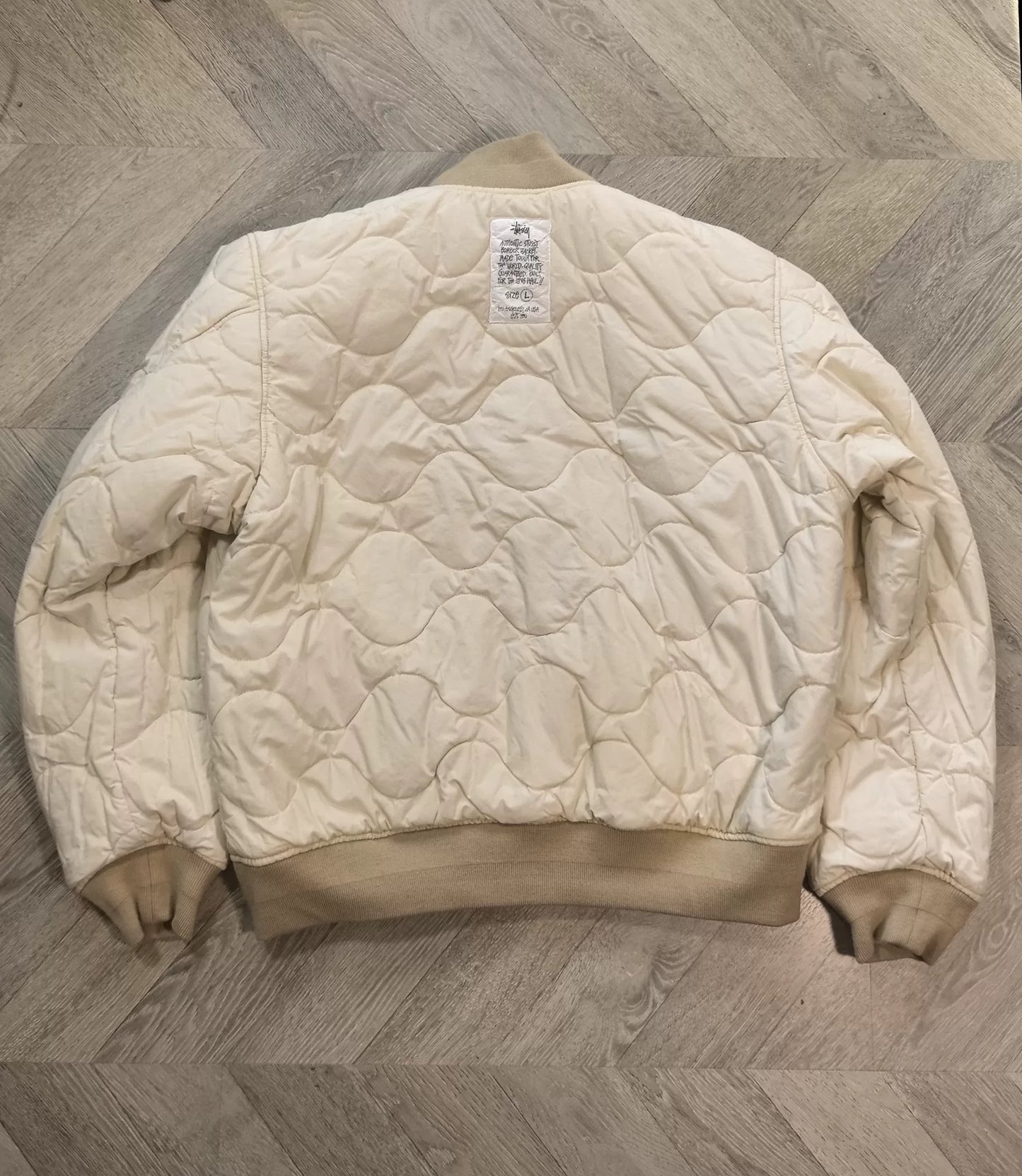 stussy waxed bomber jacket reversible autumn 2024