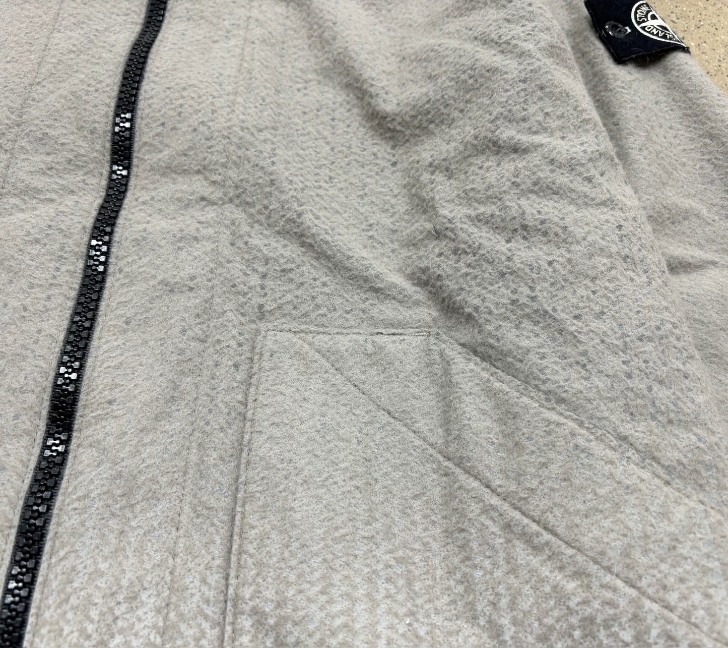 stone island reflective hooded jacket M size