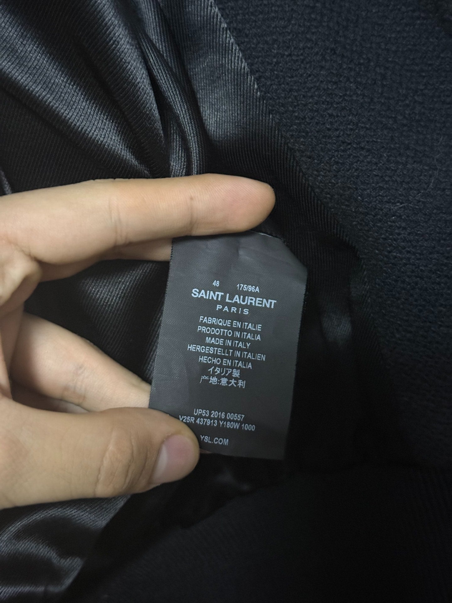 Saint Laurent Black White Striped Jacket