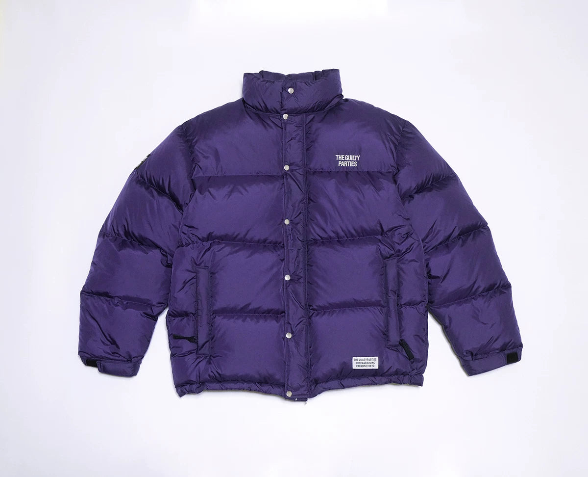 wacko maria down jacket in purple