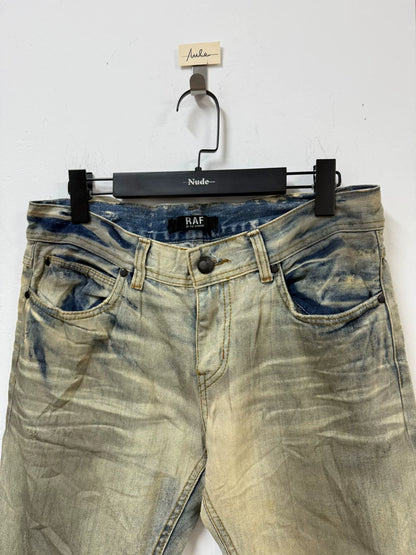 raf simons water-washed denim pants size M