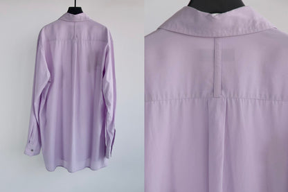 Elegant Purple Embroidered Shirt by Yohji Yamamoto