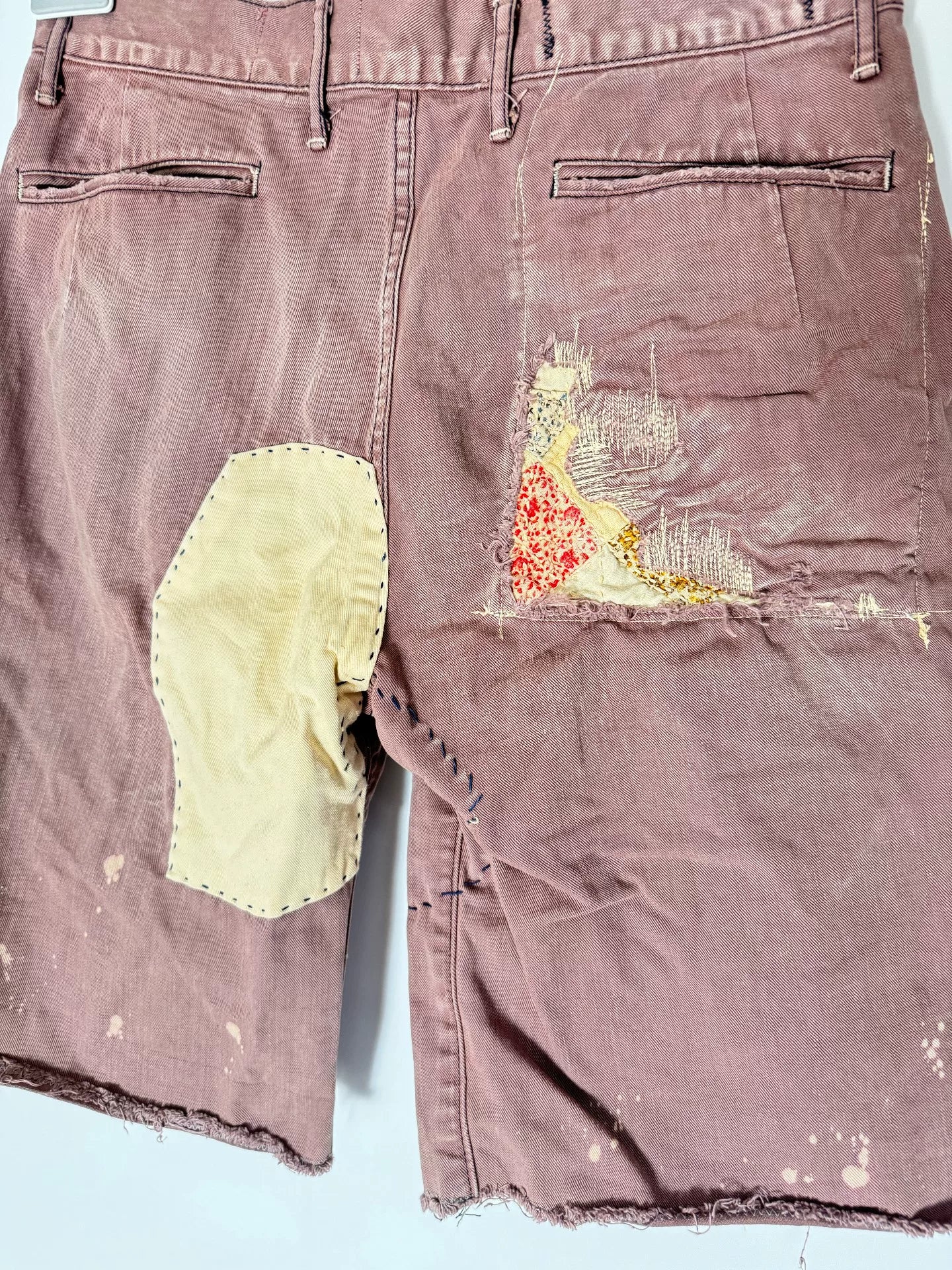 Kapital Patchwork Distressed Shorts