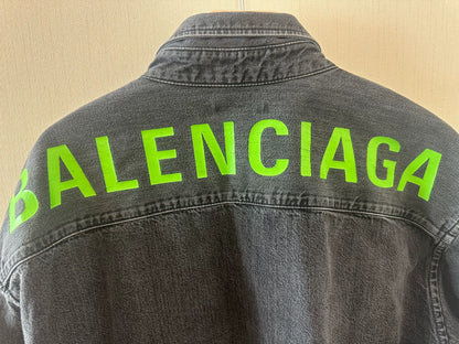 Balenciaga Distressed Denim Shirt Jacket