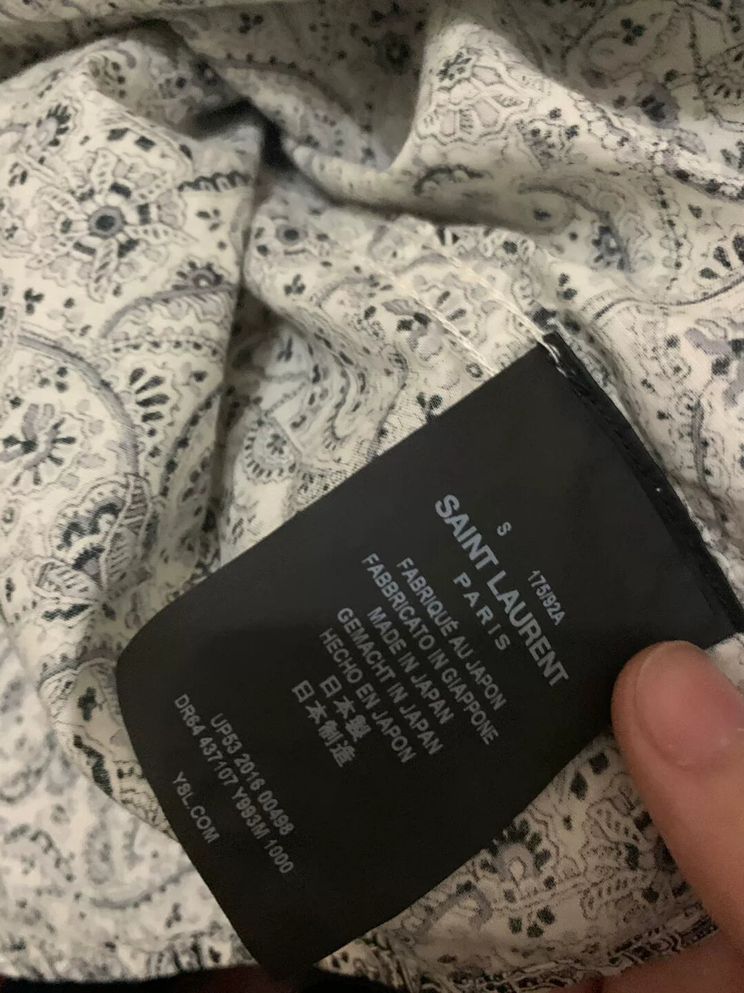Saint Laurent Paisley Long-Sleeve Shirt