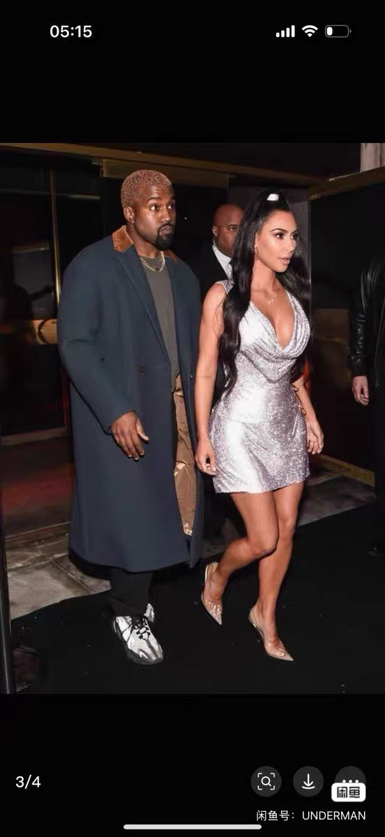 Kanye Inspired Velvet Collar Coat