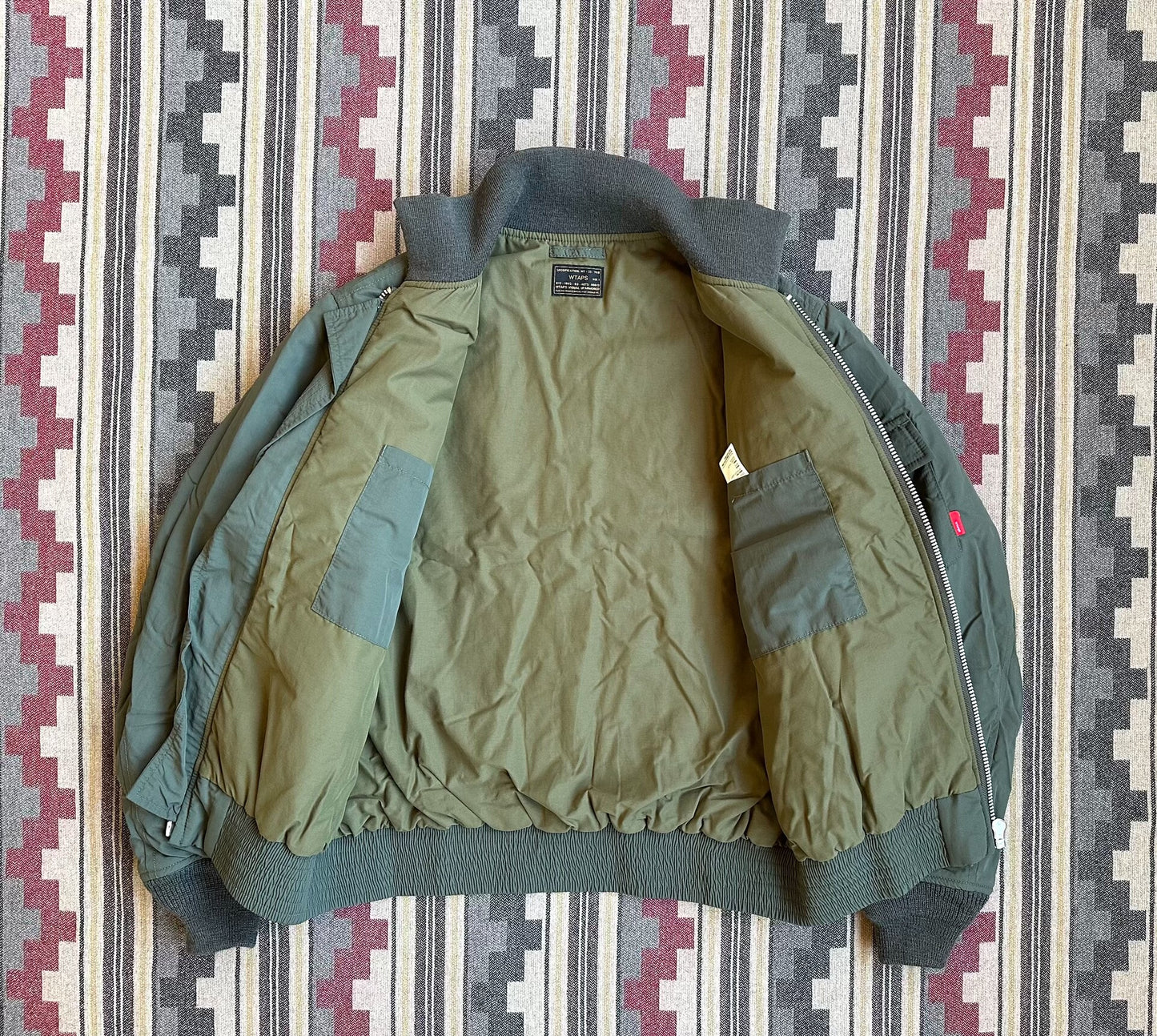 wtaps flight jacket military style black gold label