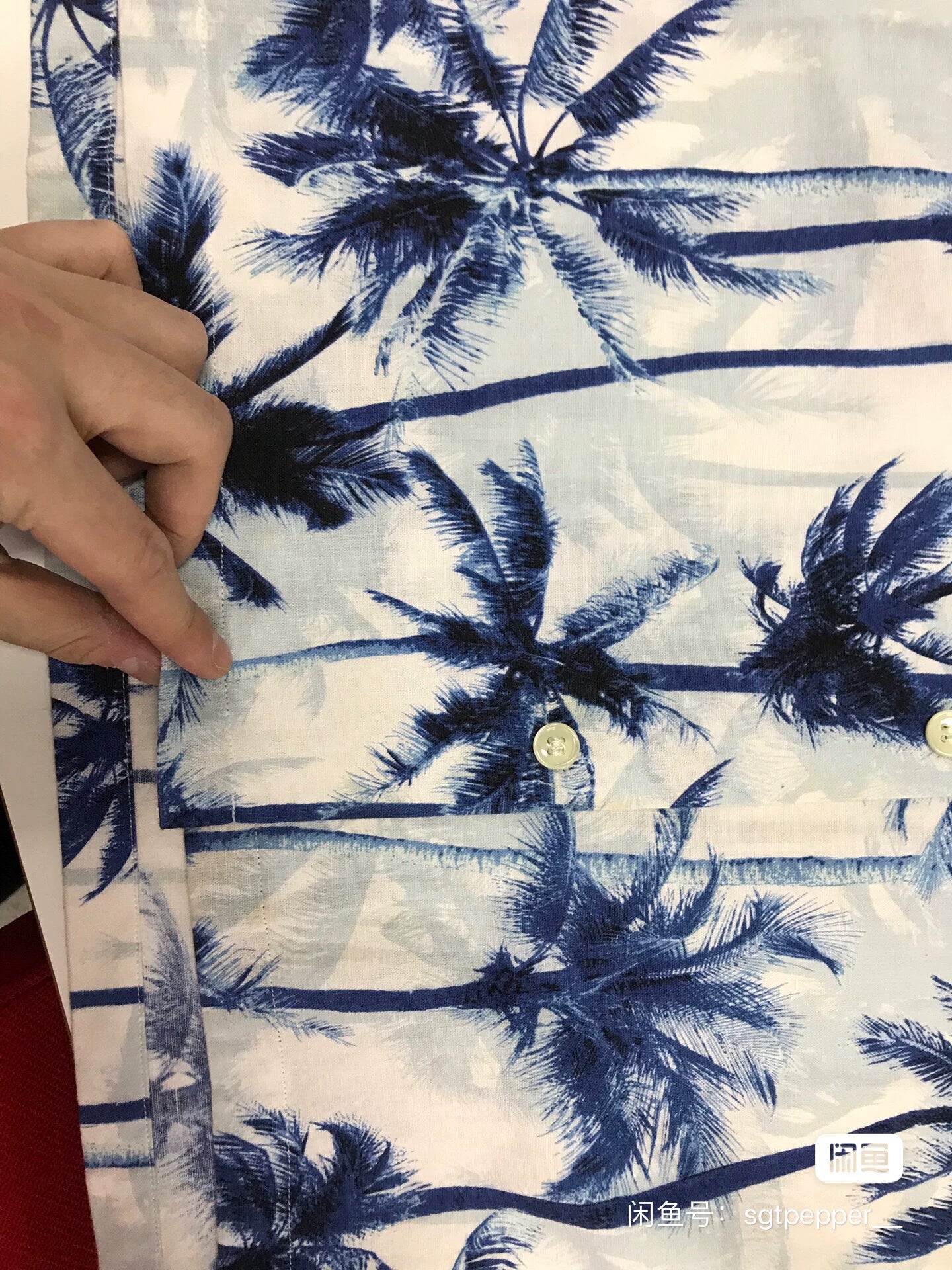 Saint Laurent Hedi Hawaiian Palm Shirt