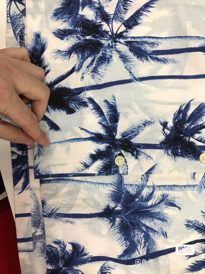 Saint Laurent Hedi Hawaiian Palm Shirt