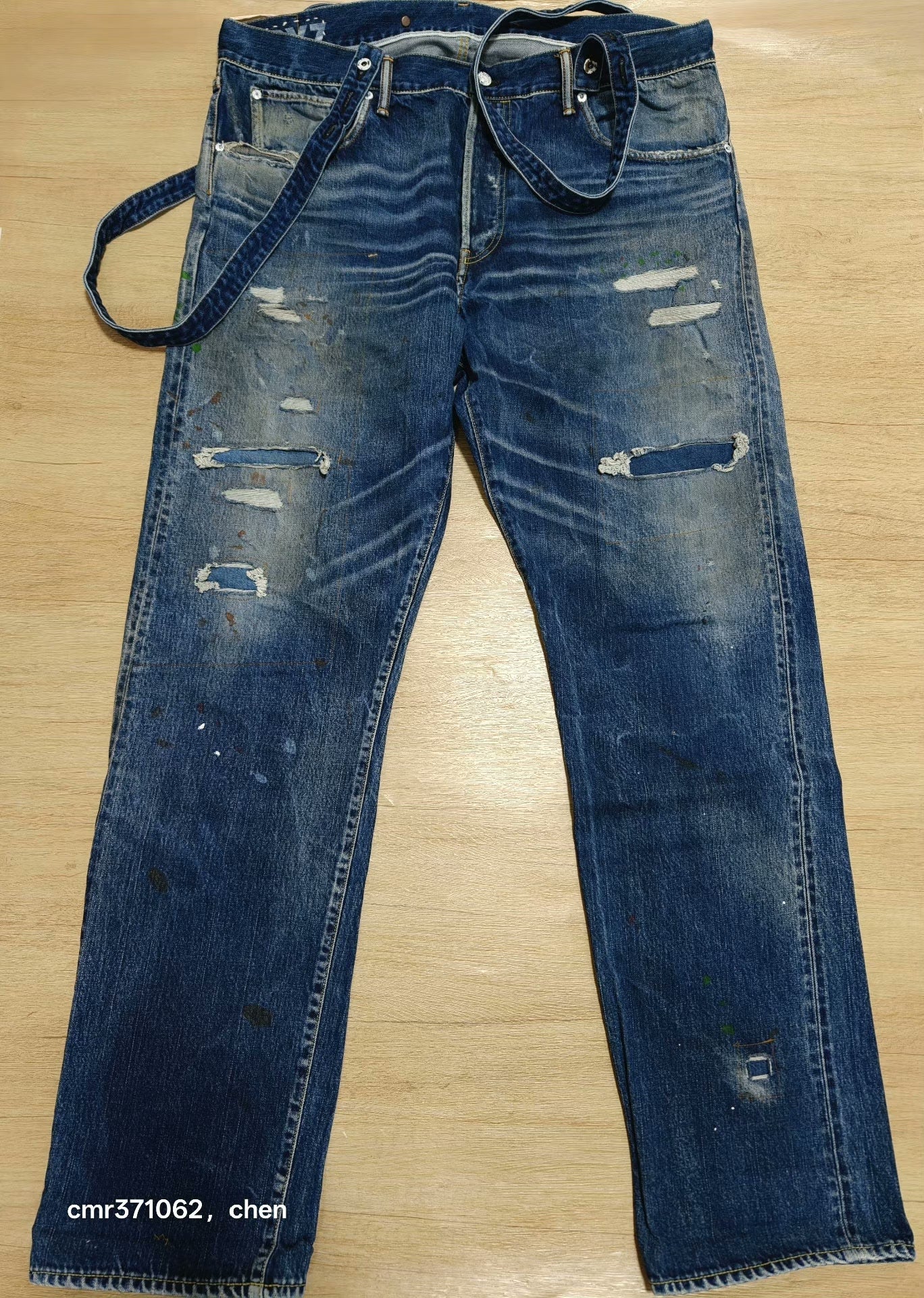 visvim TRAVAILLER BRACES DRY DENIM-7