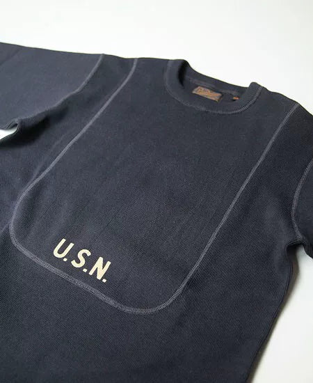 heavy-duty long sleeve navy tee shirt