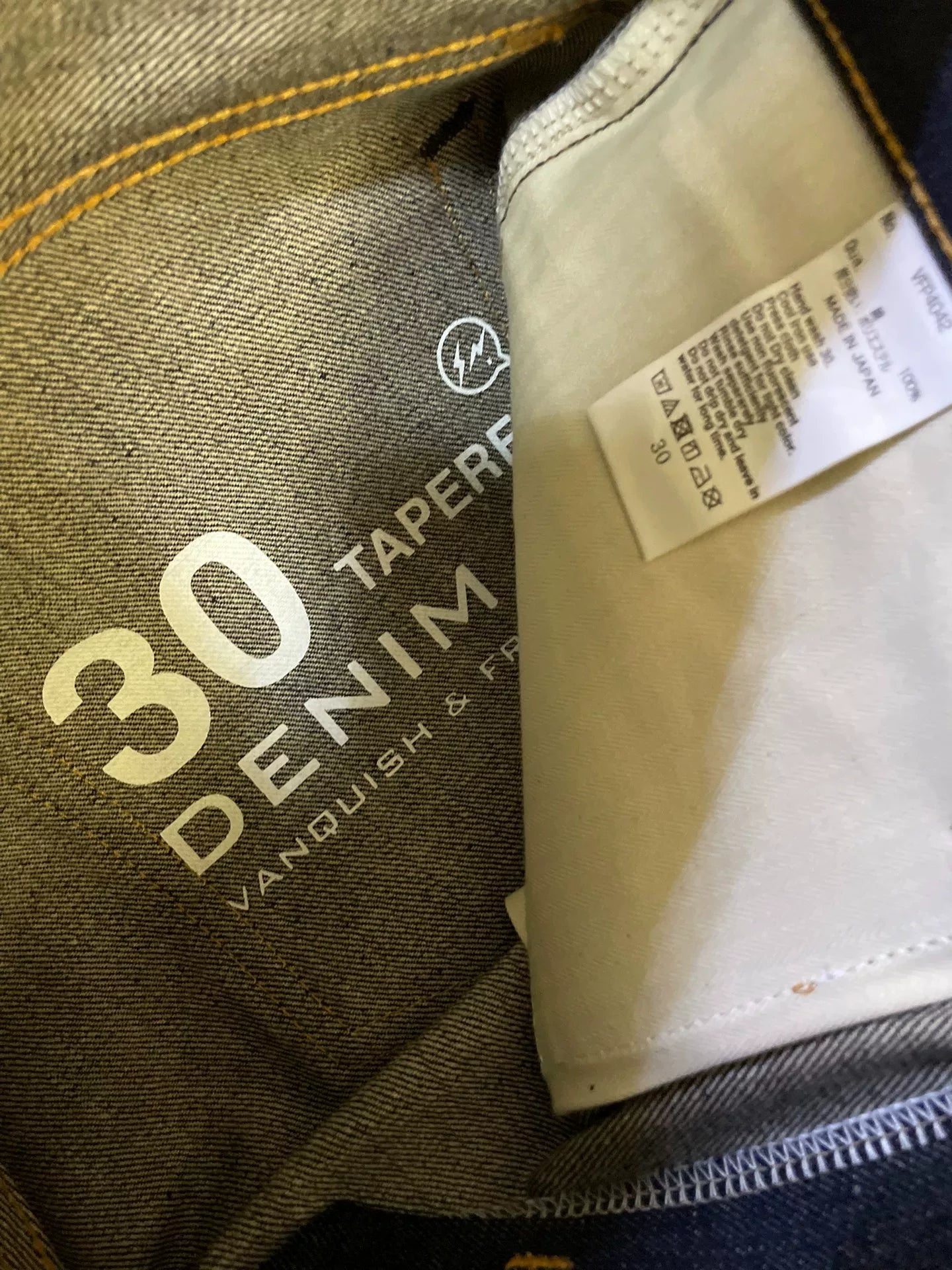 Vanquish & Fragment Embroidered Lightning Raw Jeans