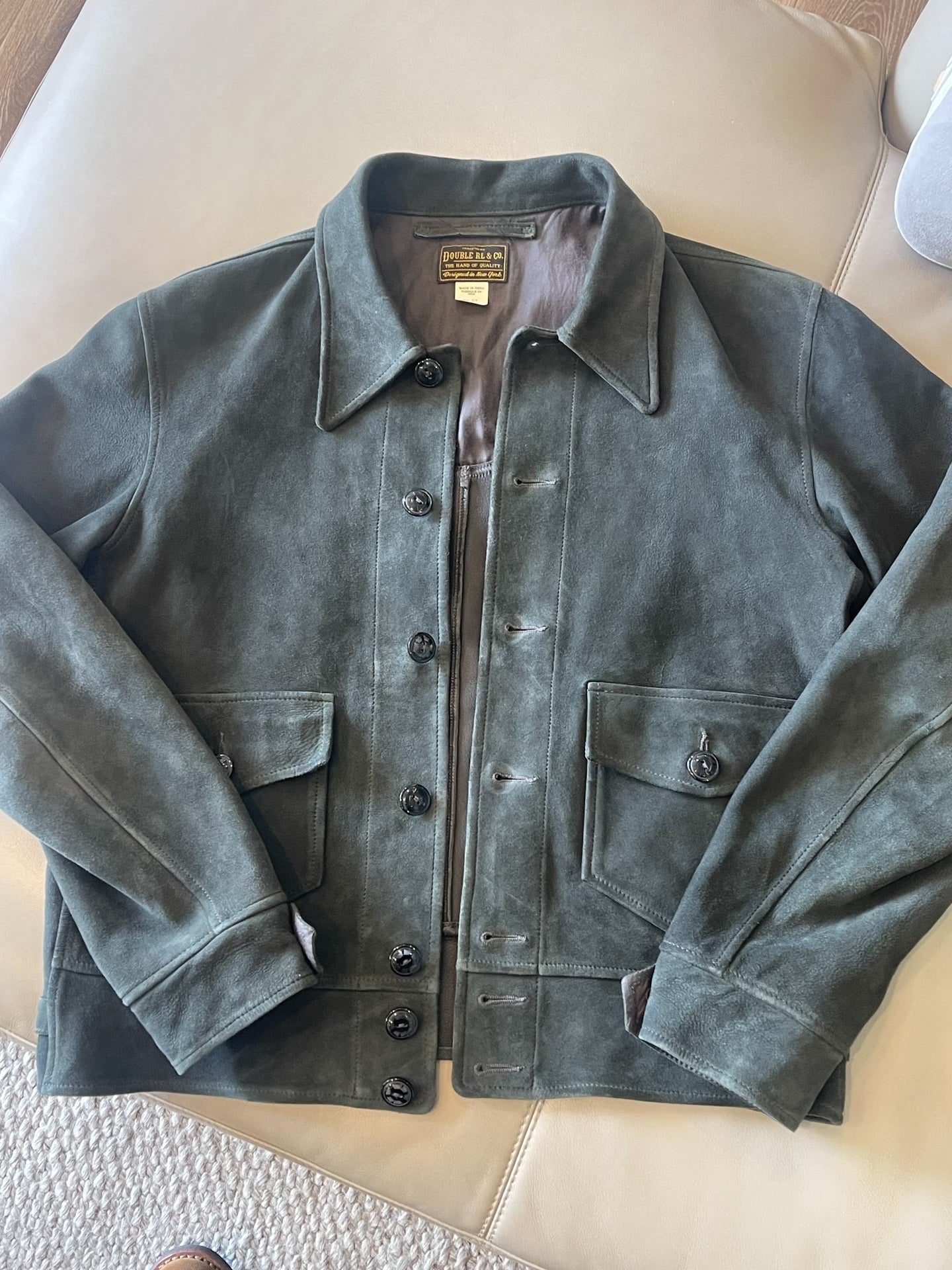 RRL Ralph Lauren Suede Leather Pilot Jacket