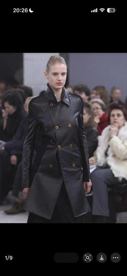 Comme des Garçons 02AW Leather Coat