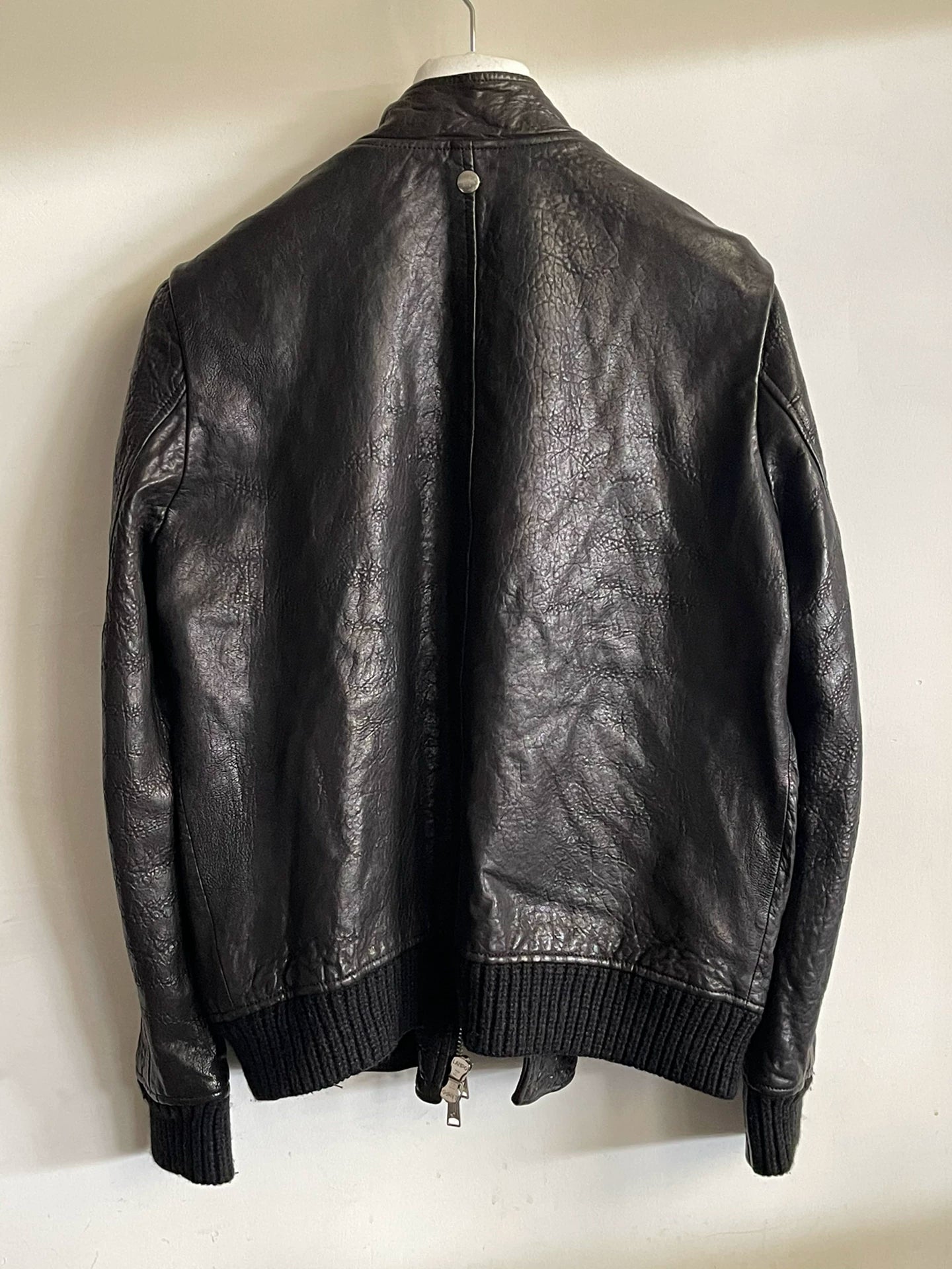 alexander mcqueen leather biker jacket size 50