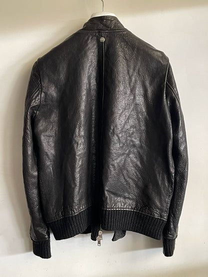 alexander mcqueen leather biker jacket size 50