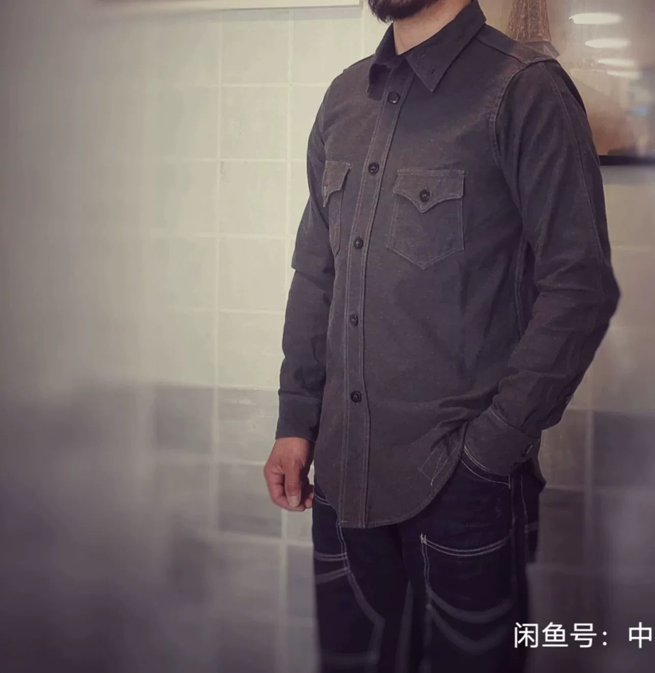 Freewheelers Autumn Winter Navy Shirt