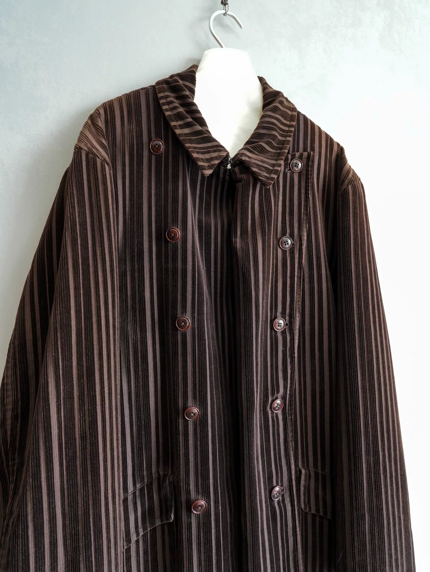 Yohji Yamamoto Striped Corduroy Coat
