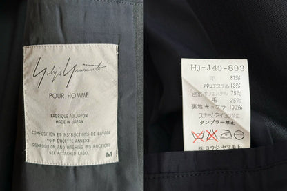 yohji yamamoto long green blue coat