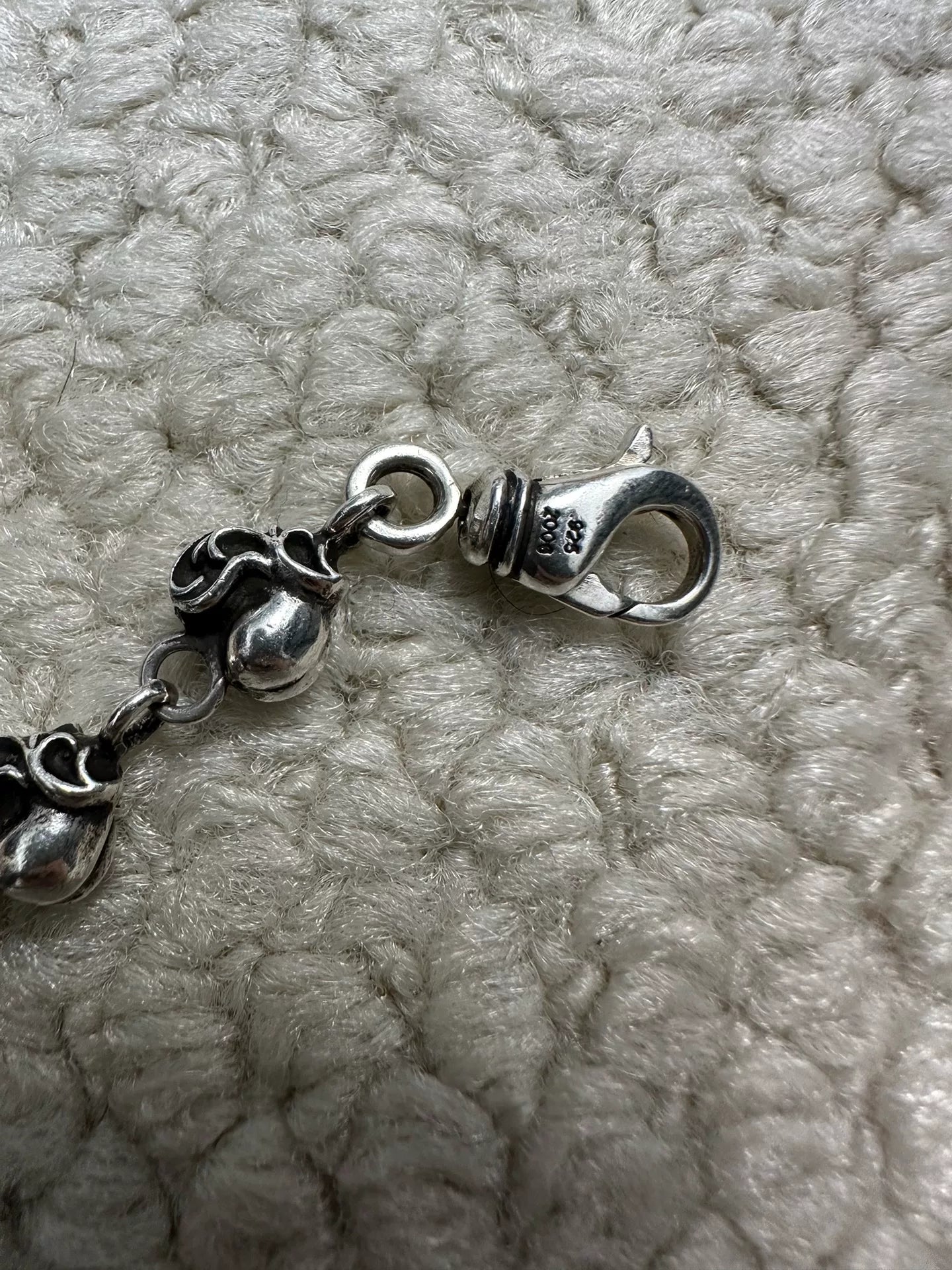Chrome Hearts Lobster Clasp Vine Heart Bracelet